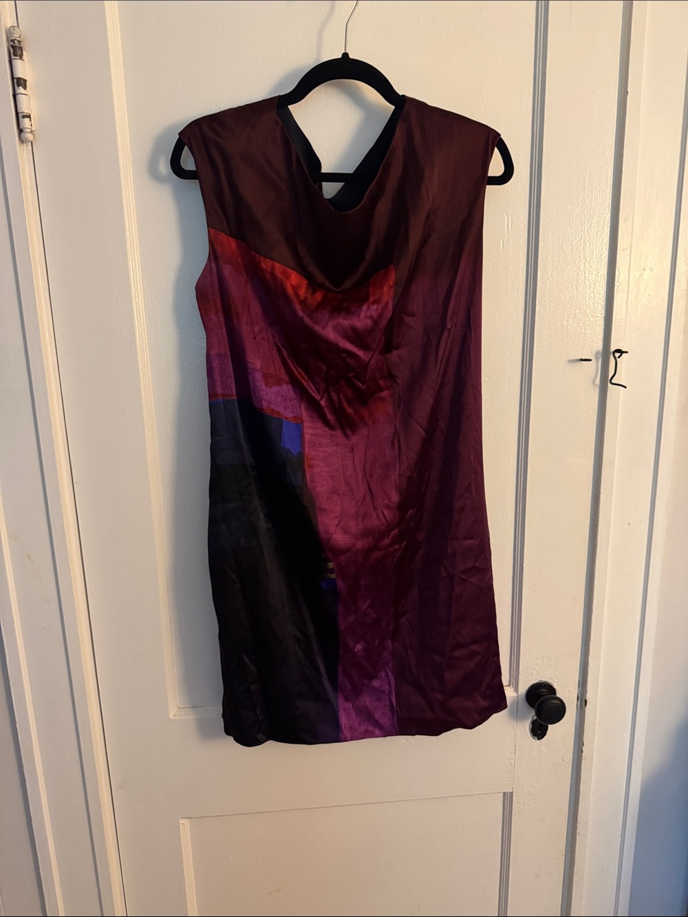 Vince Purple Multicolor Sleeveless Shift Dress